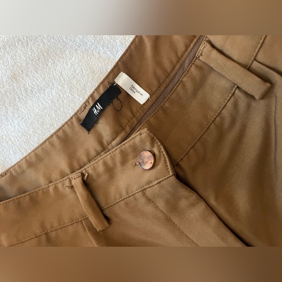 H&M shorts brown caramel tan with pockets women summer - Picture 8 of 9